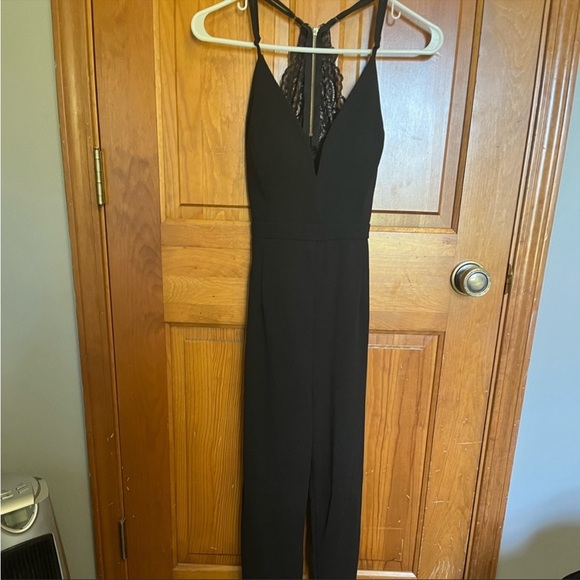 black Jumpsuit size medium lace back - Picture 5 of 12